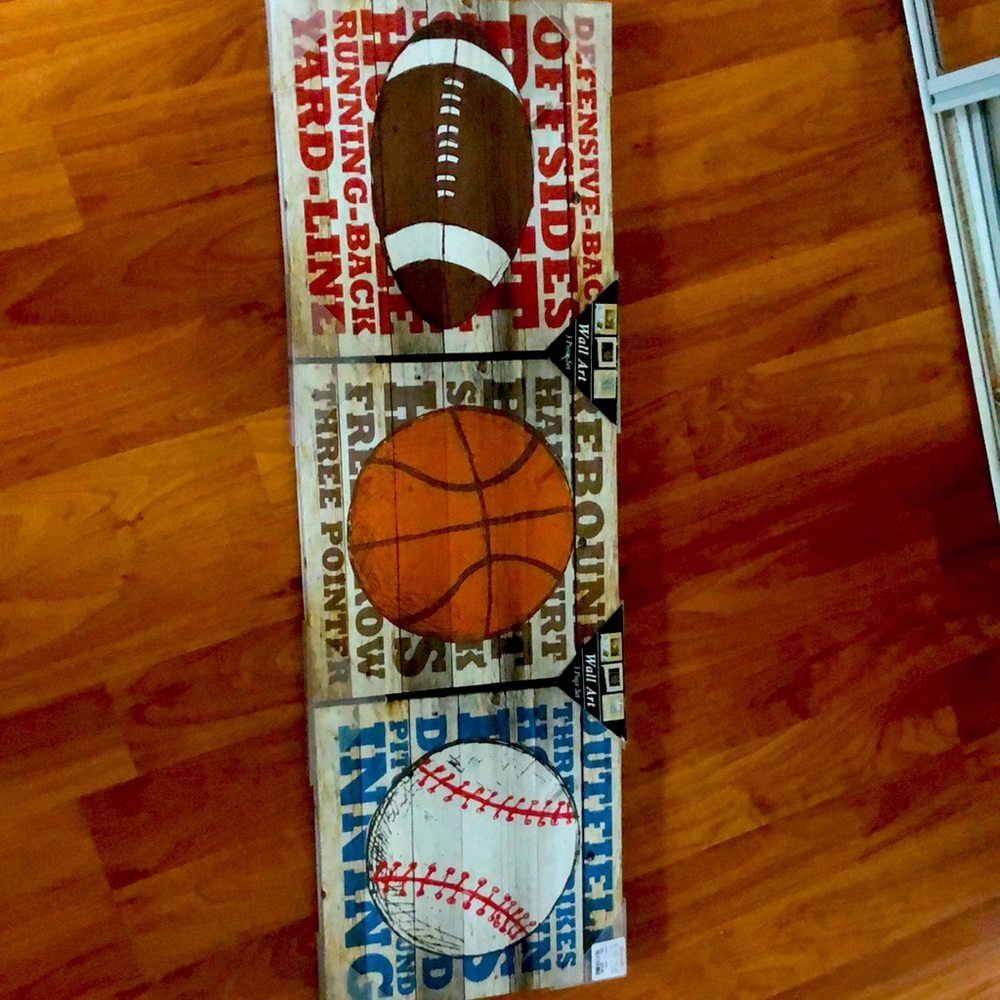 Brand new wall art for boys room.